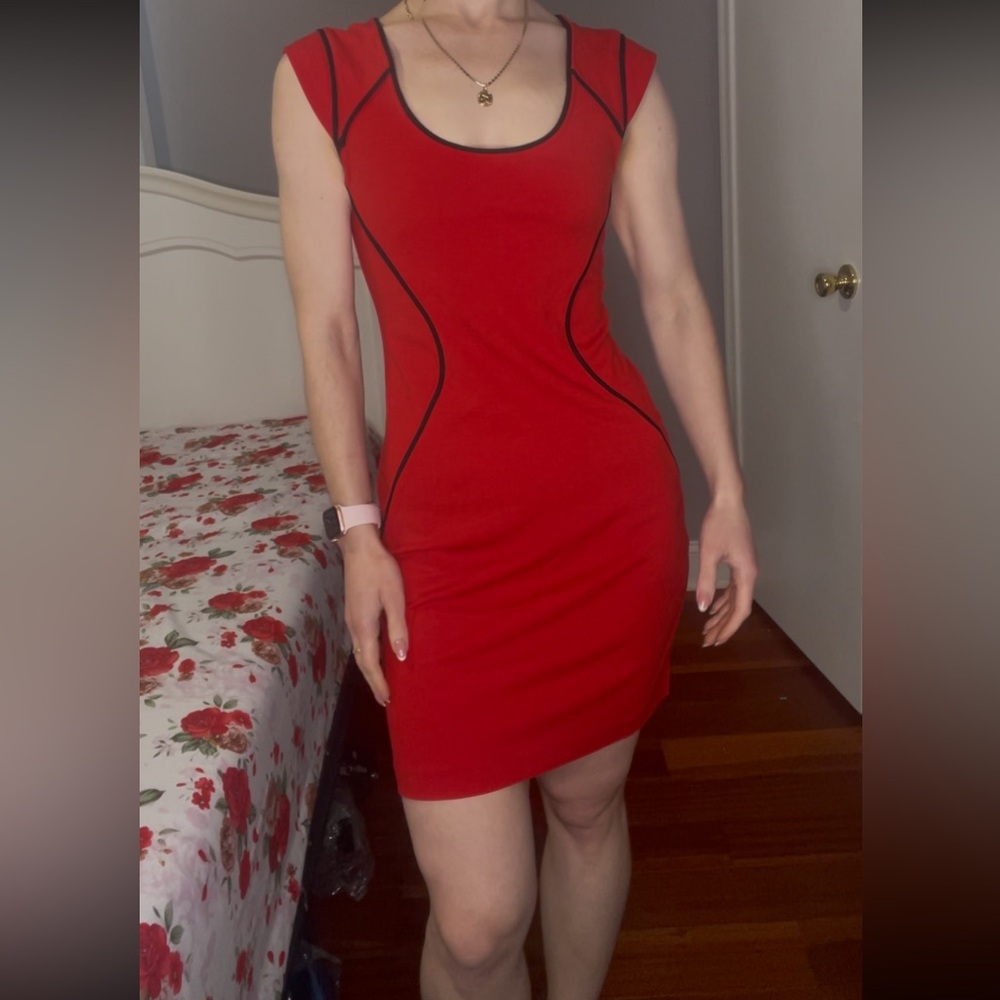 Express red dress